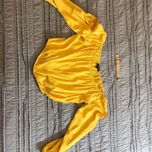 Mustard off the shoulder